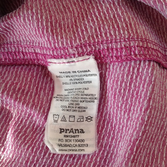 Prana Stripes Top Kinley Shirt Women's Medium Collared Long Sleeves Button Front - Picture 12 of 12